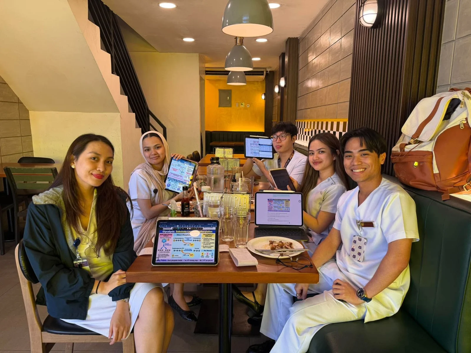 Preparing for midterms — A study session with friends.